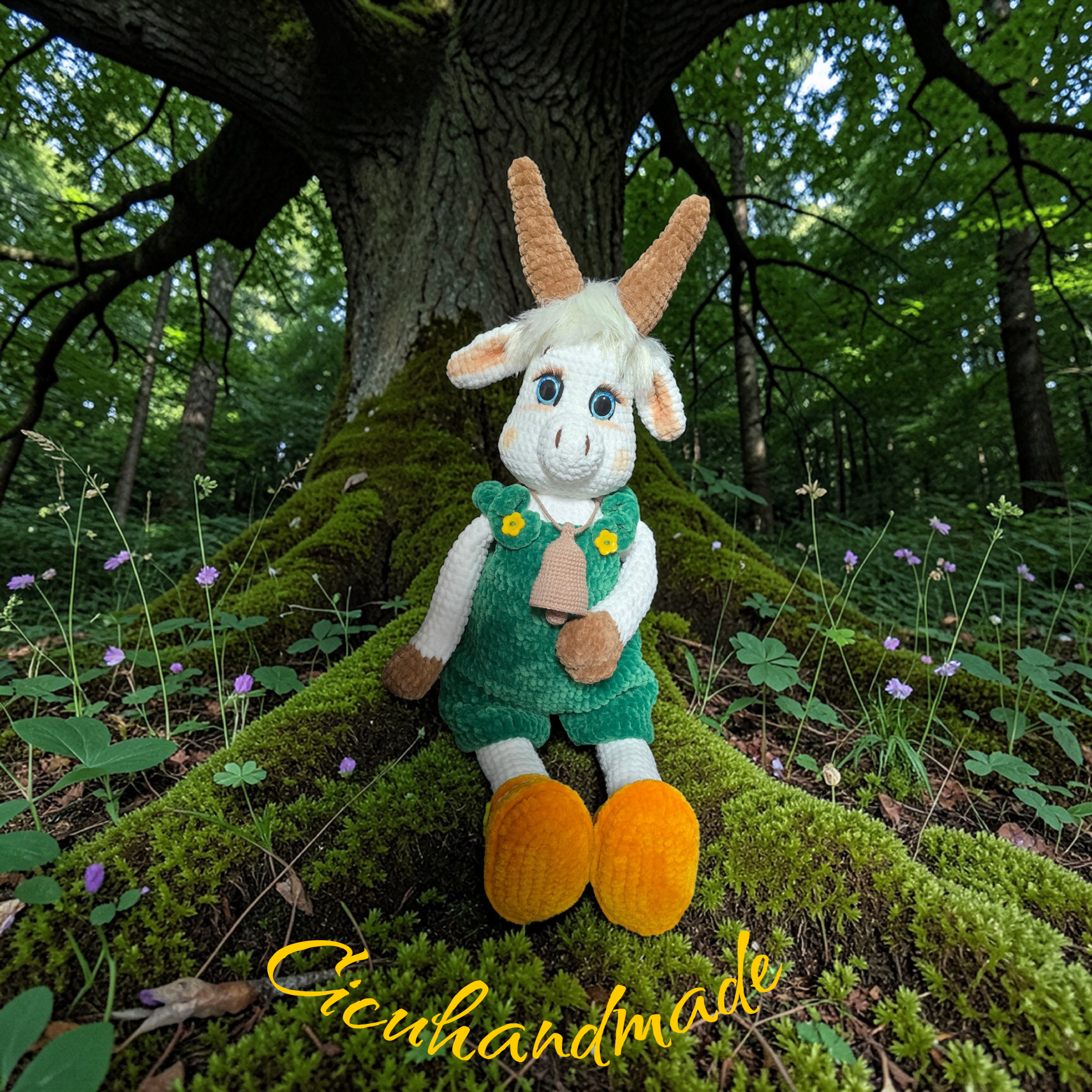 Amigurumi technikával horgolt Kecske kézműves hazai termék - Image 5