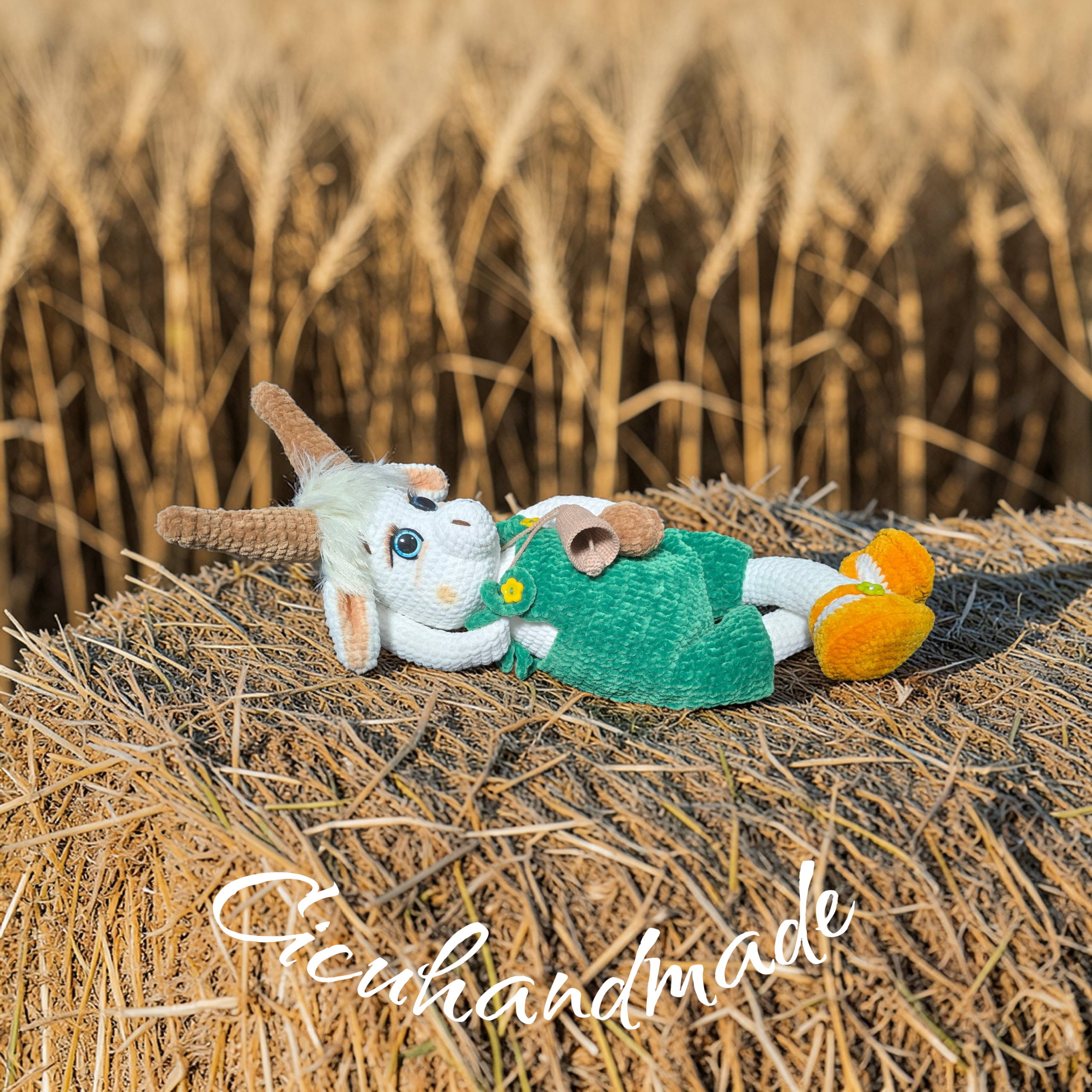 Amigurumi technikával horgolt Kecske kézműves hazai termék - Image 3